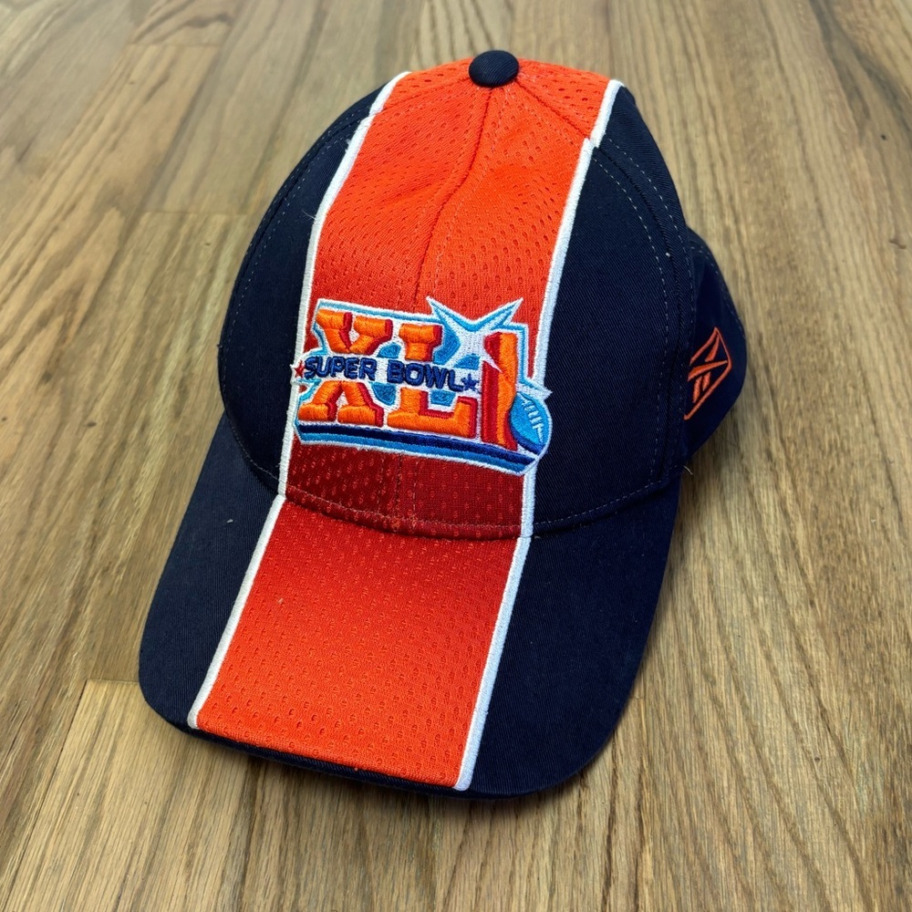Reebok Super Bowl Cap 2007 Orange Blue Nfl